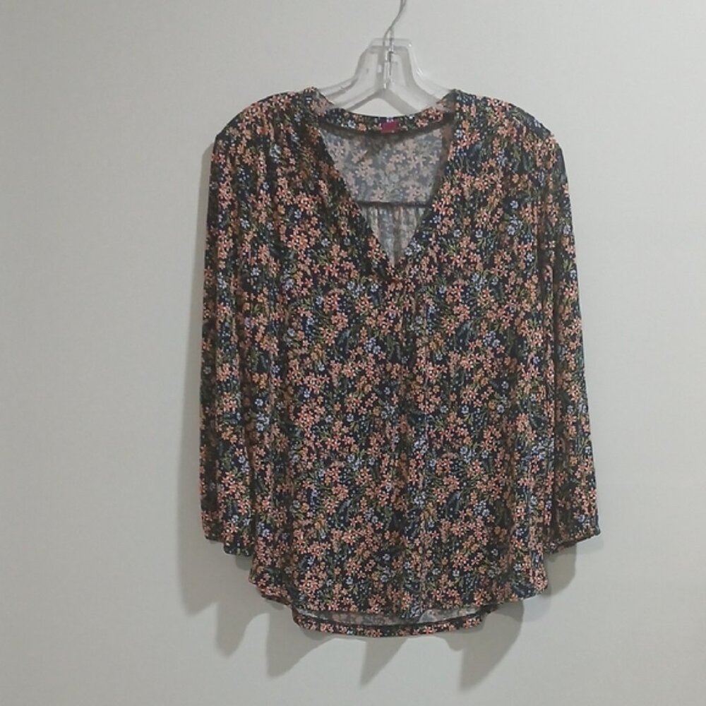 Floral V-Neck Women's Top